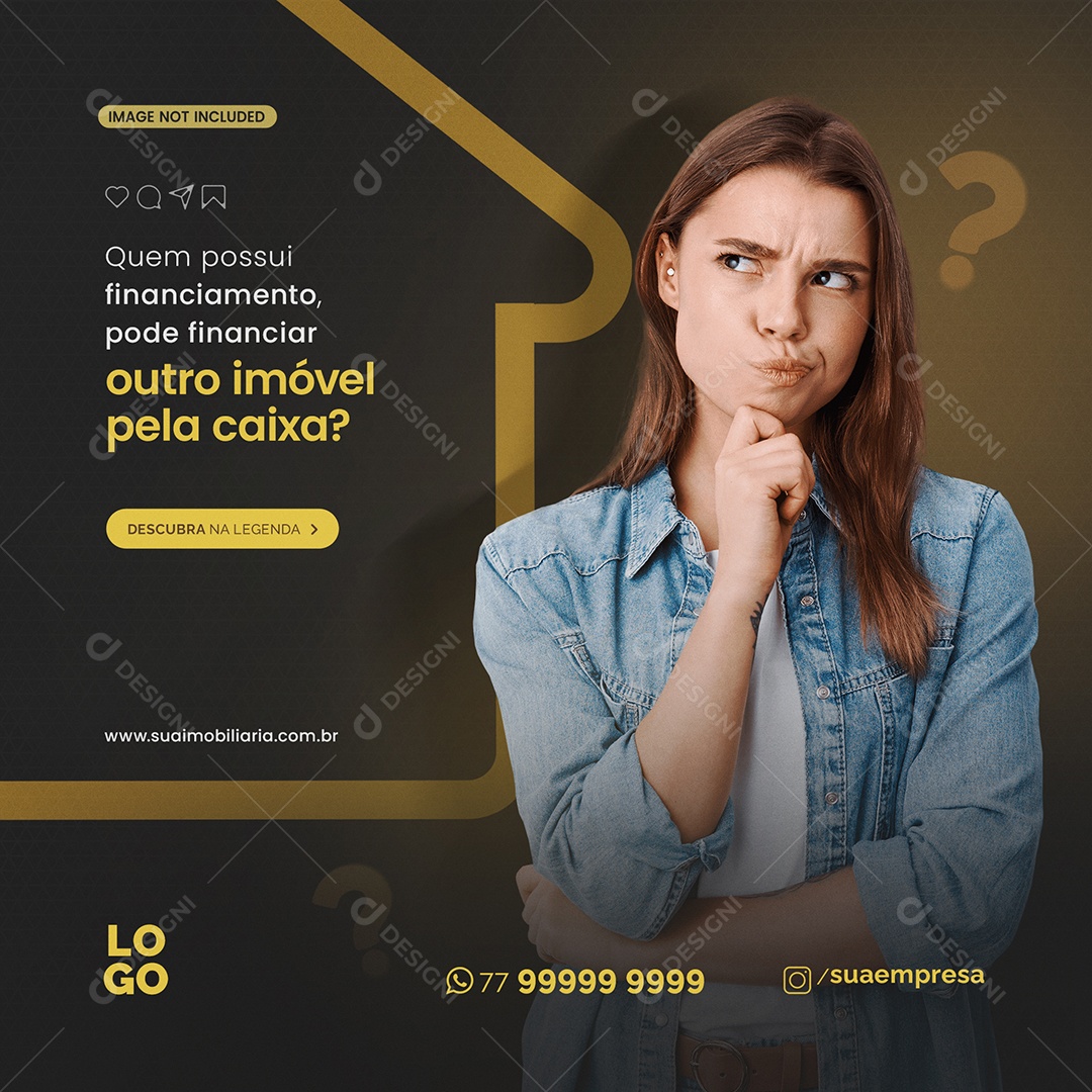 Imobiliária Outro Imóvel Pela Caixa Social Media PSD Editável