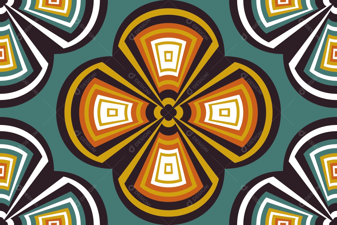 Tapete Africano Textura Tribal Colorida Ilustração Vetor EPS