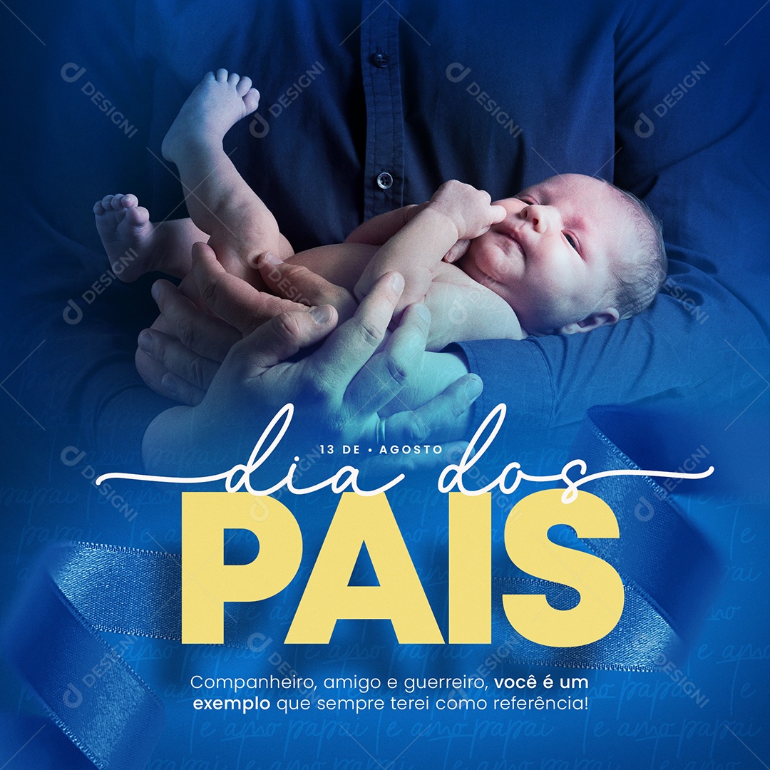 Dia Dos Pais 13 De Agosto Social Media PSD Editável