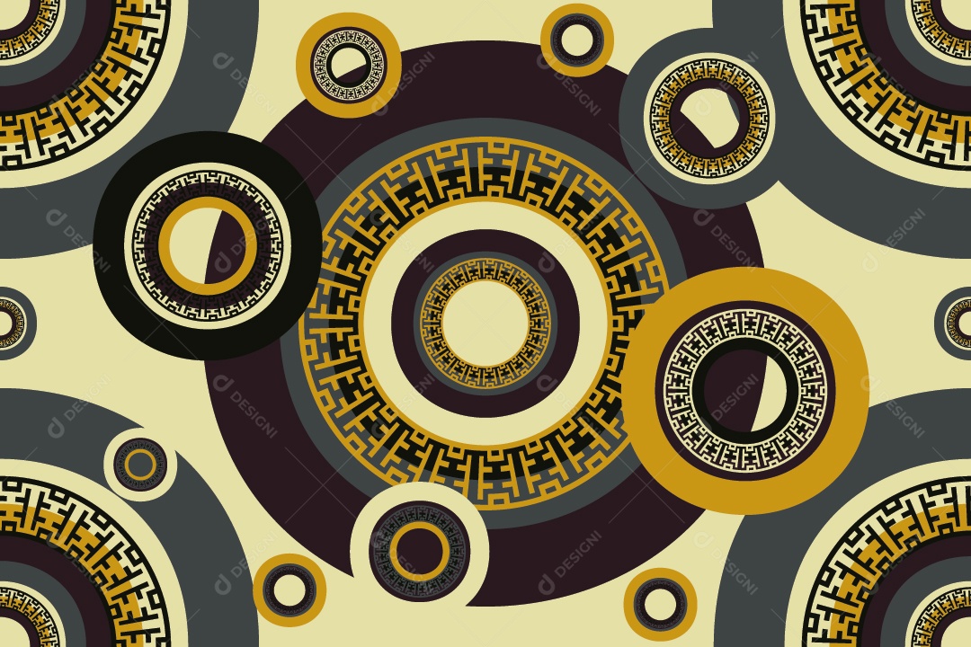 Tapete Africano Textura Tribal Colorida Ilustração Vetor EPS