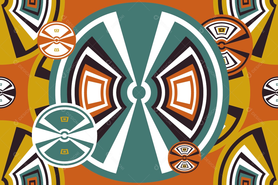 Tapete Africano Textura Tribal Colorida Ilustração Vetor EPS