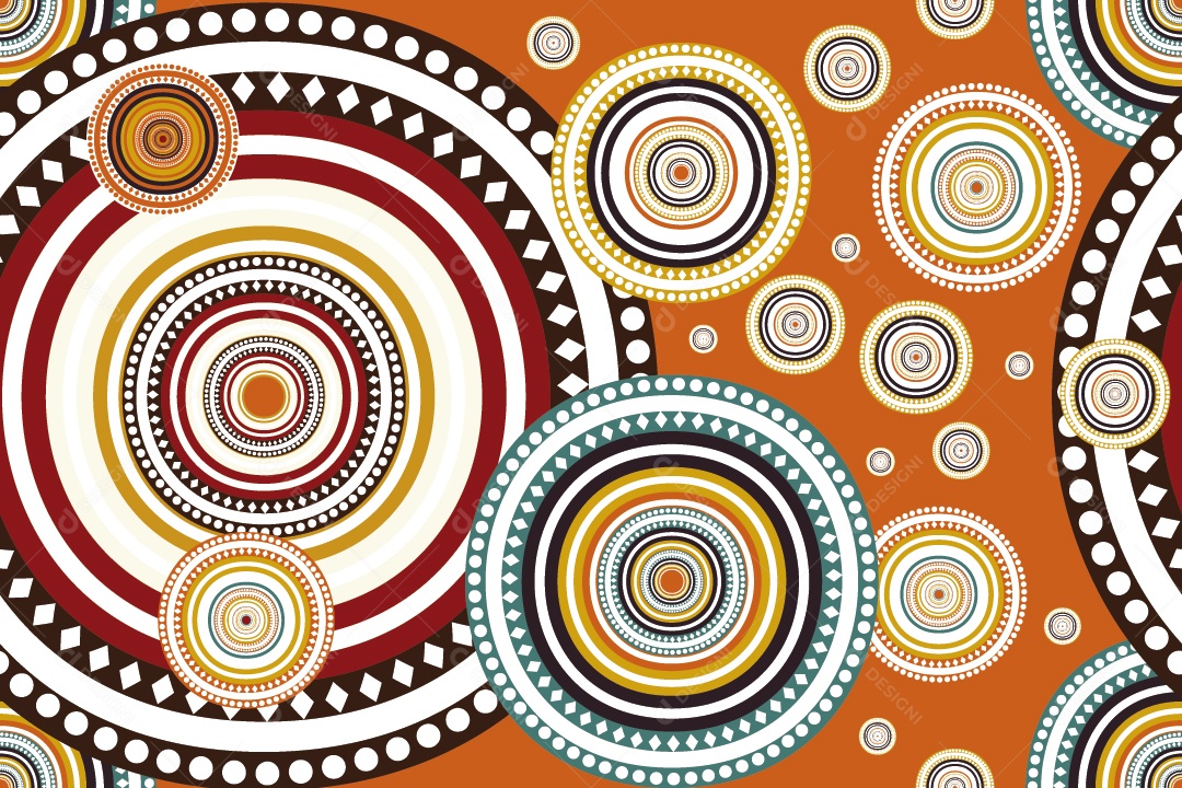 Tapete Africano Textura Tribal Colorida Ilustração Vetor EPS