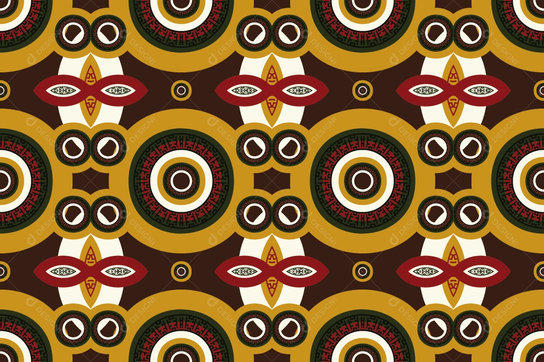 Tapete Africano Textura Tribal Colorida Ilustração Vetor EPS