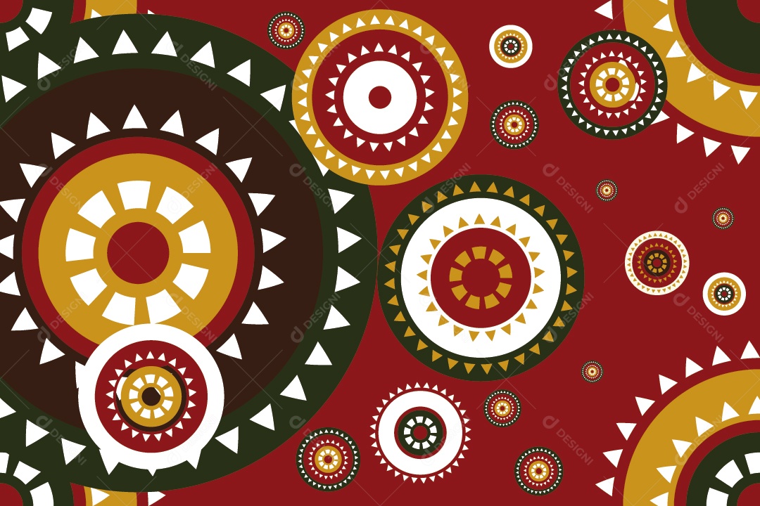 Tapete Africano Textura Tribal Colorida Ilustração Vetor EPS