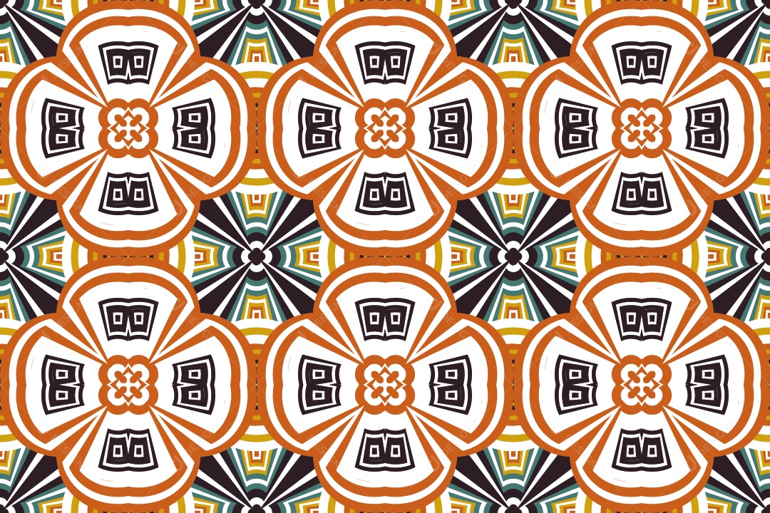 Tapete Africano Textura Tribal Colorida Vetor EPS