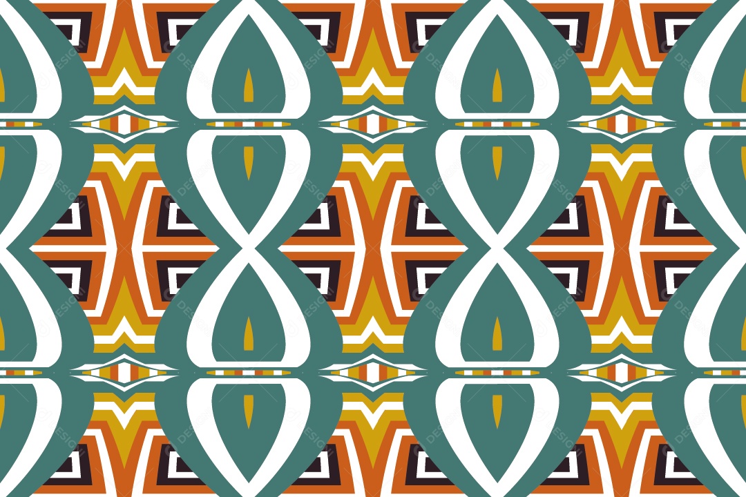 Tapete Africano Textura Tribal Colorida Vetor EPS