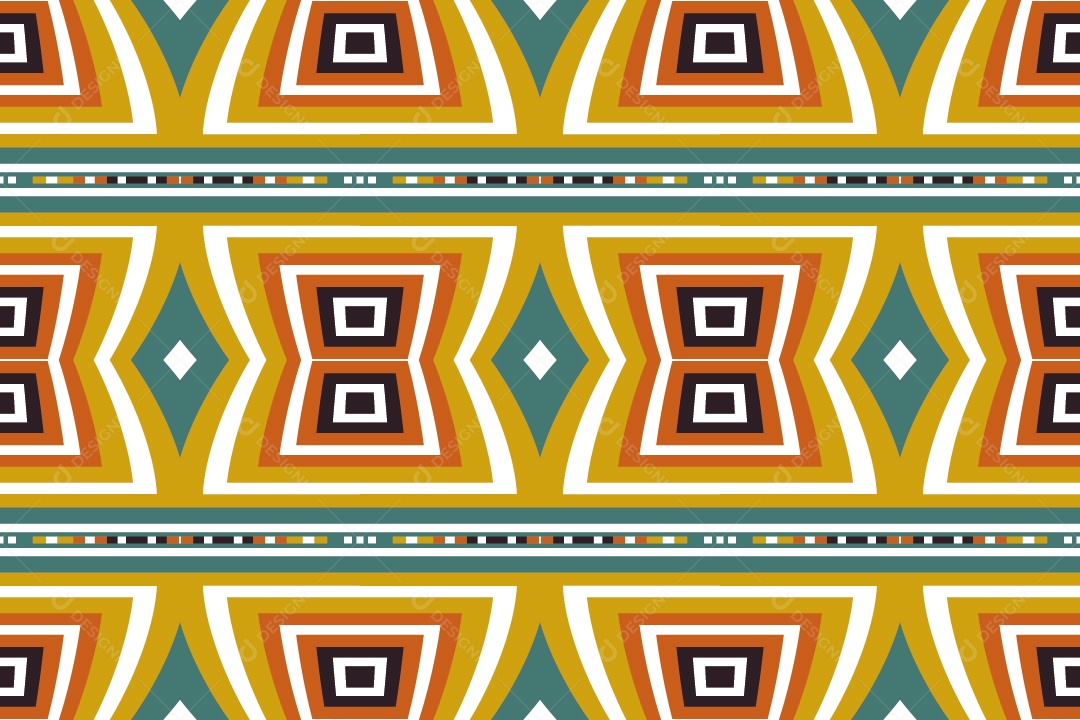Tapete Africano Textura Tribal Colorida Vetor EPS