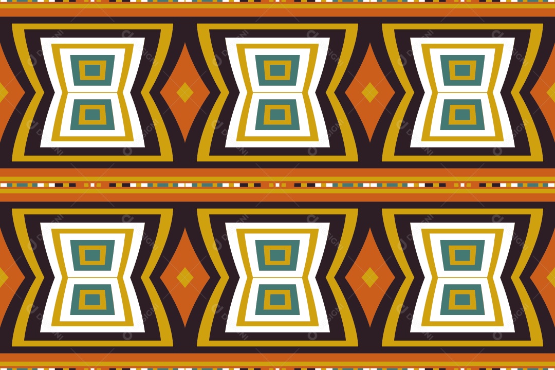 Tapete Africano Textura Tribal Colorida Vetor EPS