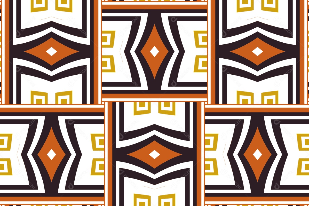 Tapete Africano Textura Tribal Colorida Vetor EPS