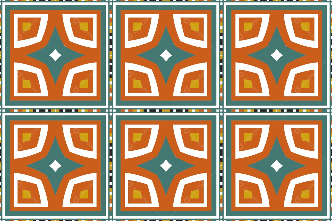 Tapete Africano Textura Tribal Colorida Vetor EPS