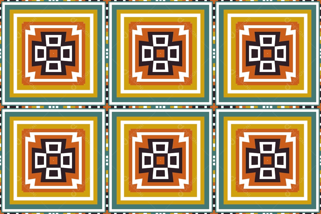 Tapete Africano Textura Tribal Colorida Vetor EPS