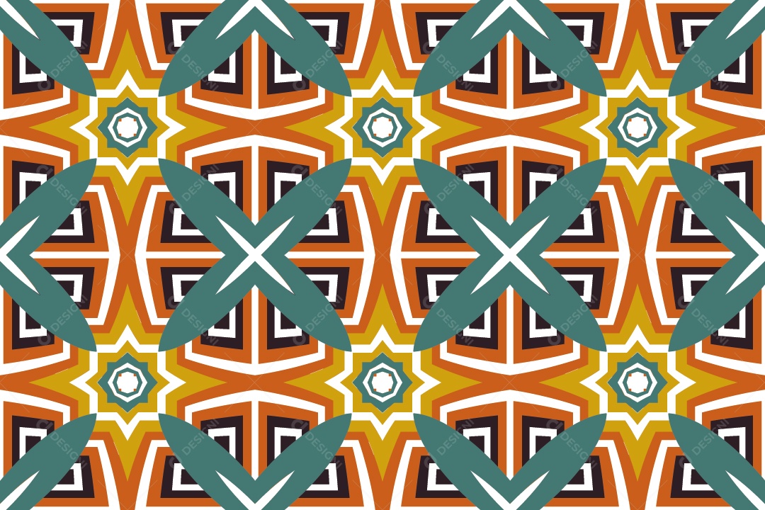 Tapete Africano Textura Tribal Colorida Vetor EPS