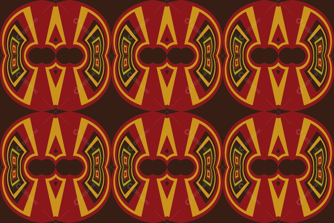 Tapete Africano Textura Tribal Colorida Vetor EPS