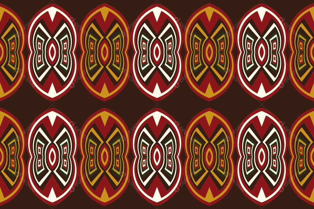 Tapete Africano Textura Tribal Colorida Vetor EPS