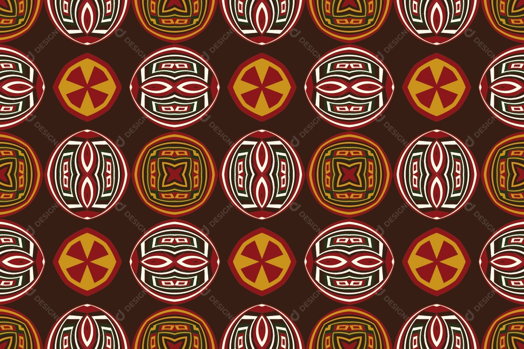 Tapete Africano Textura Tribal Colorida Vetor EPS