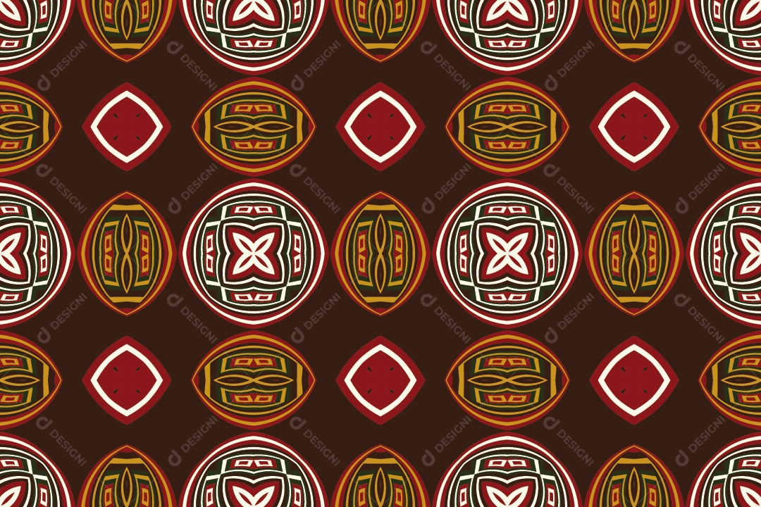 Tapete Africano Textura Tribal Tradicional Vetor EPS