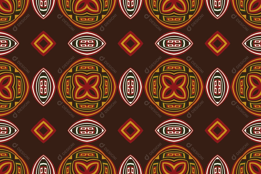 Tapete Africano Textura Tribal Tradicional Vetor EPS