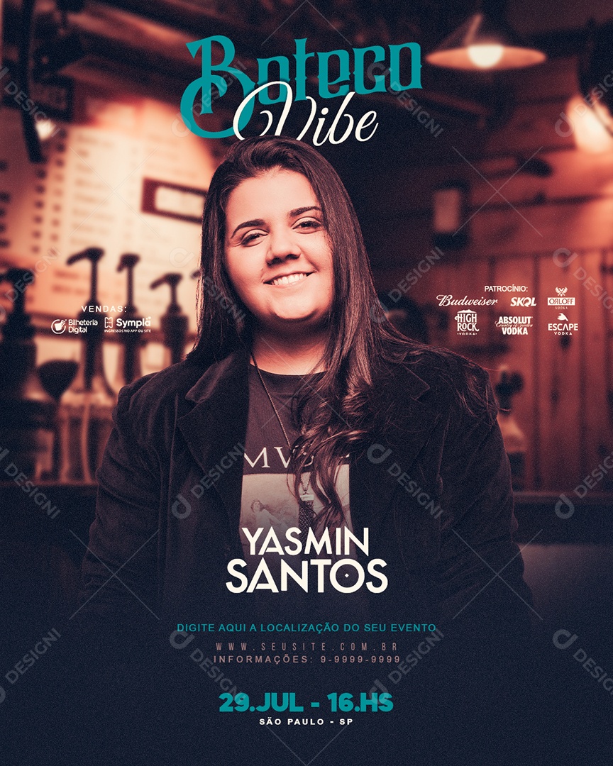 Flyer Boteco Vibe Social Media PSD Editável