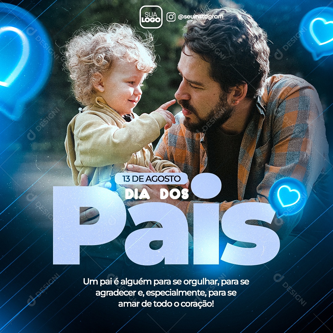 Dia dos Pais Social Media PSD Editável