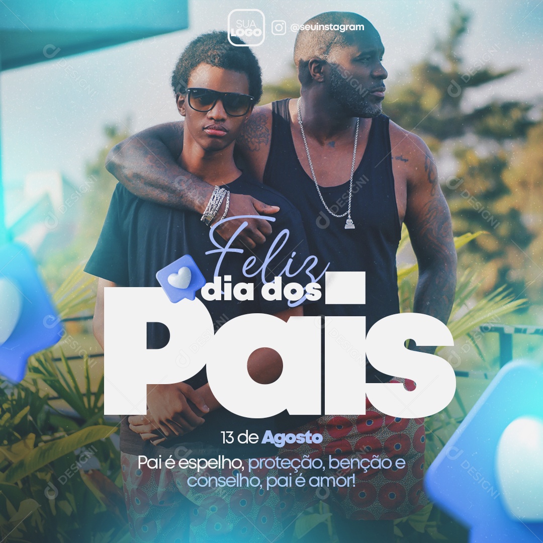 Dia dos Pais Social Media PSD Editável