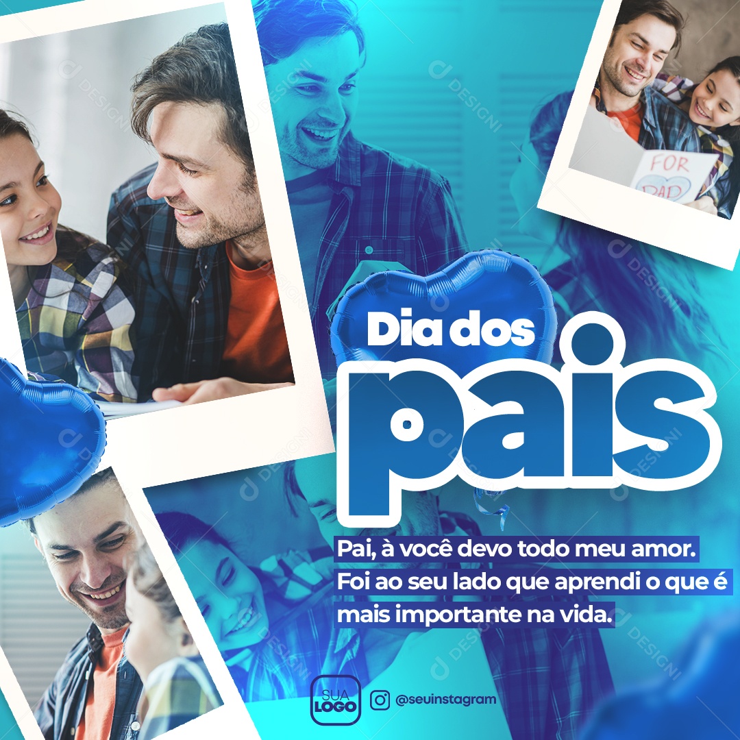 Dia dos Pais Social Media PSD Editável