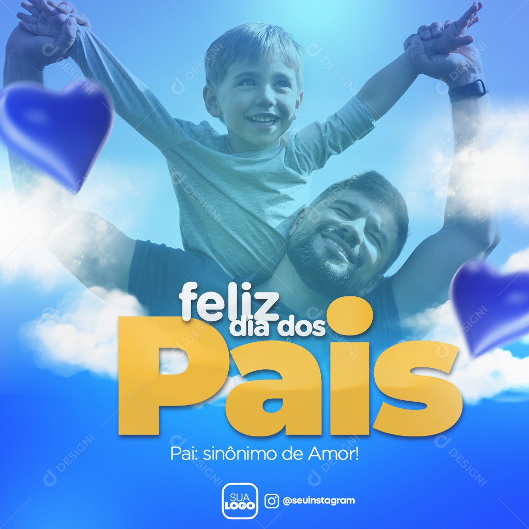 Dia dos Pais Social Media PSD Editável