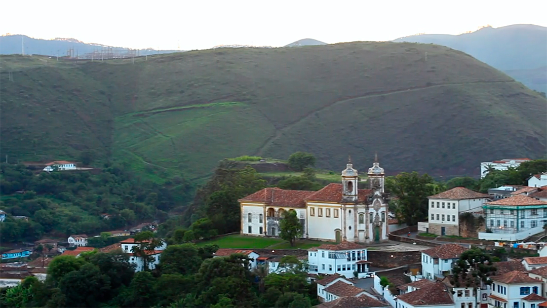 Linda vista aérea de cidade