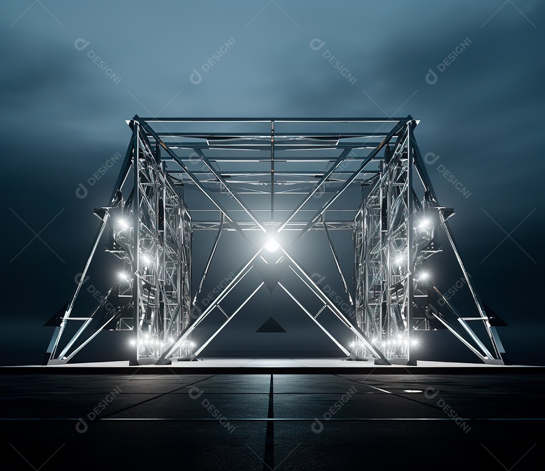 Estrutura de ferro, estilo de palco de metal