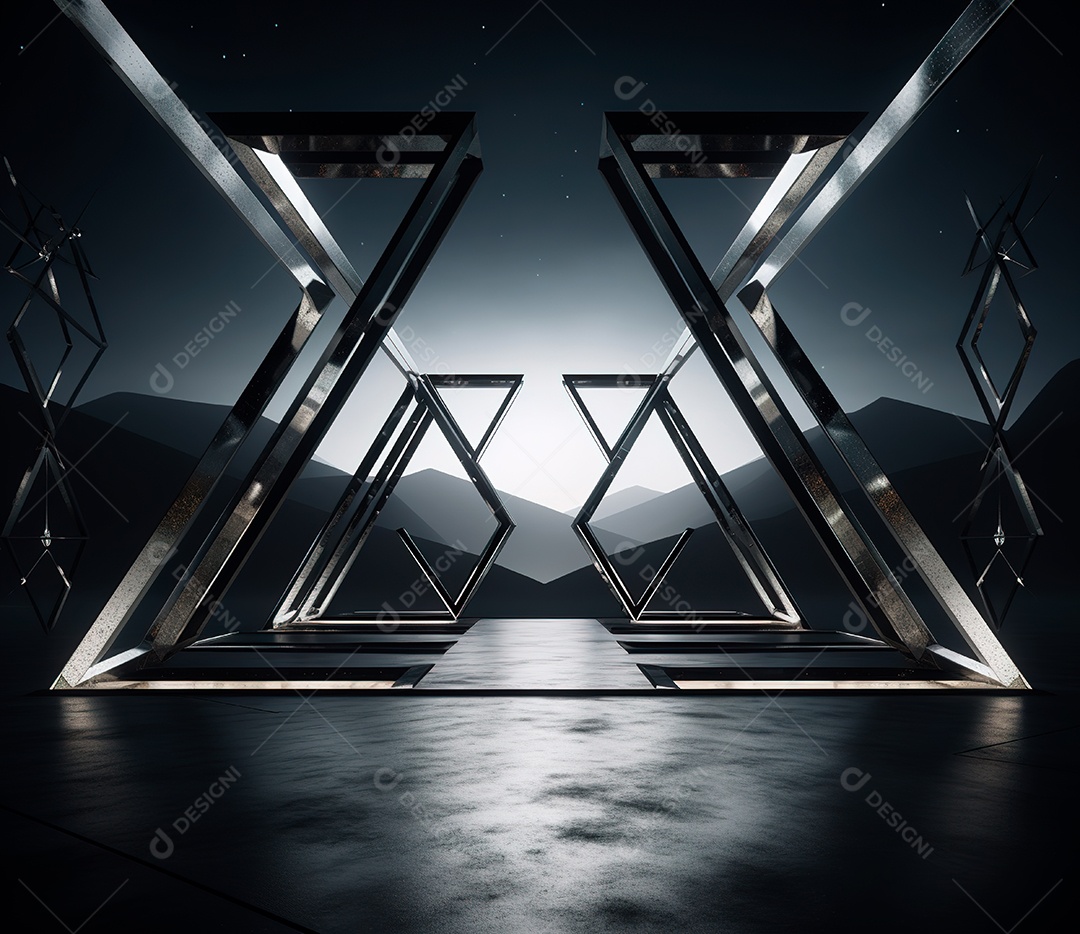 Estrutura de ferro, estilo de palco de metal