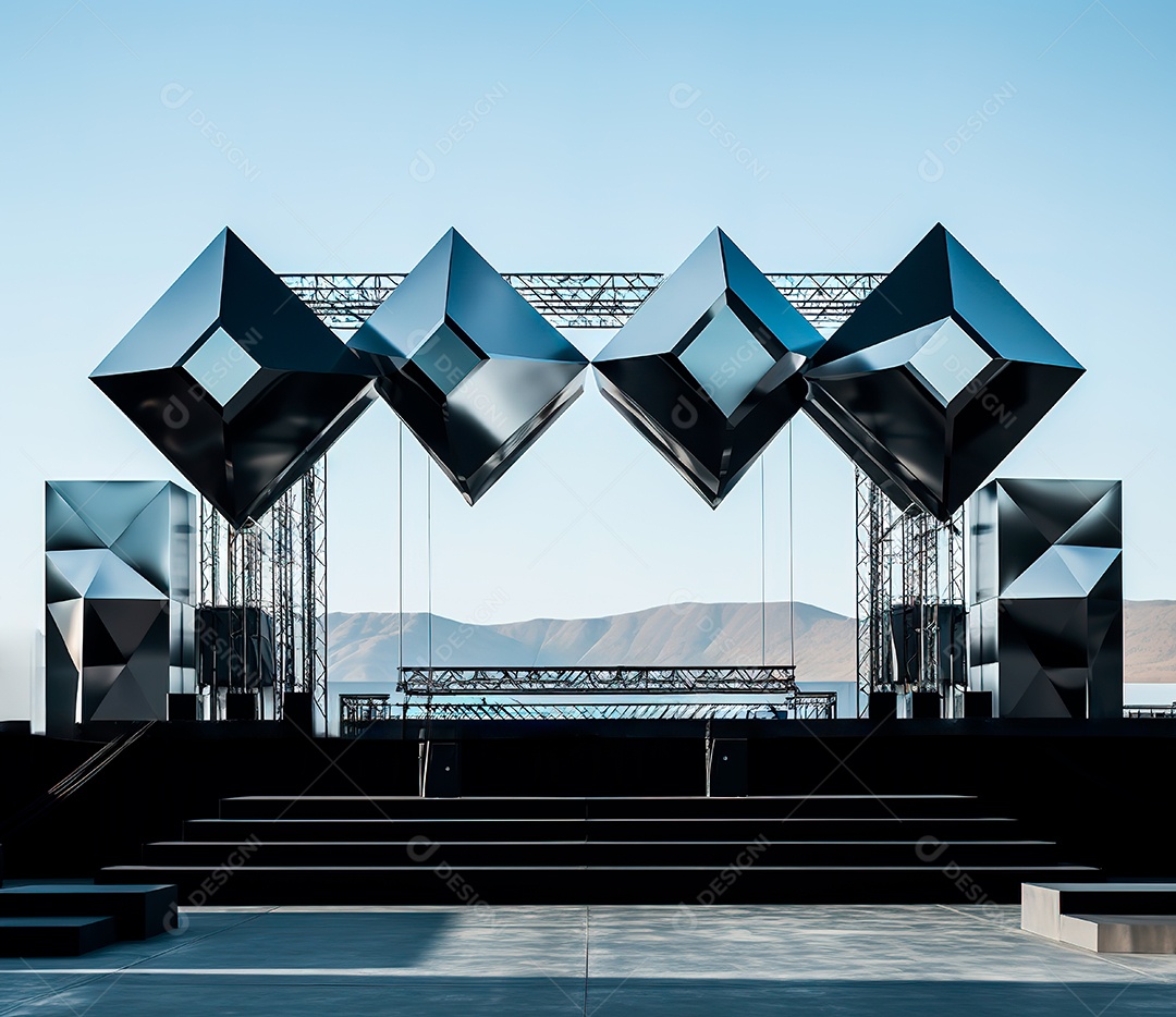 Estrutura de ferro, estilo de palco de metal