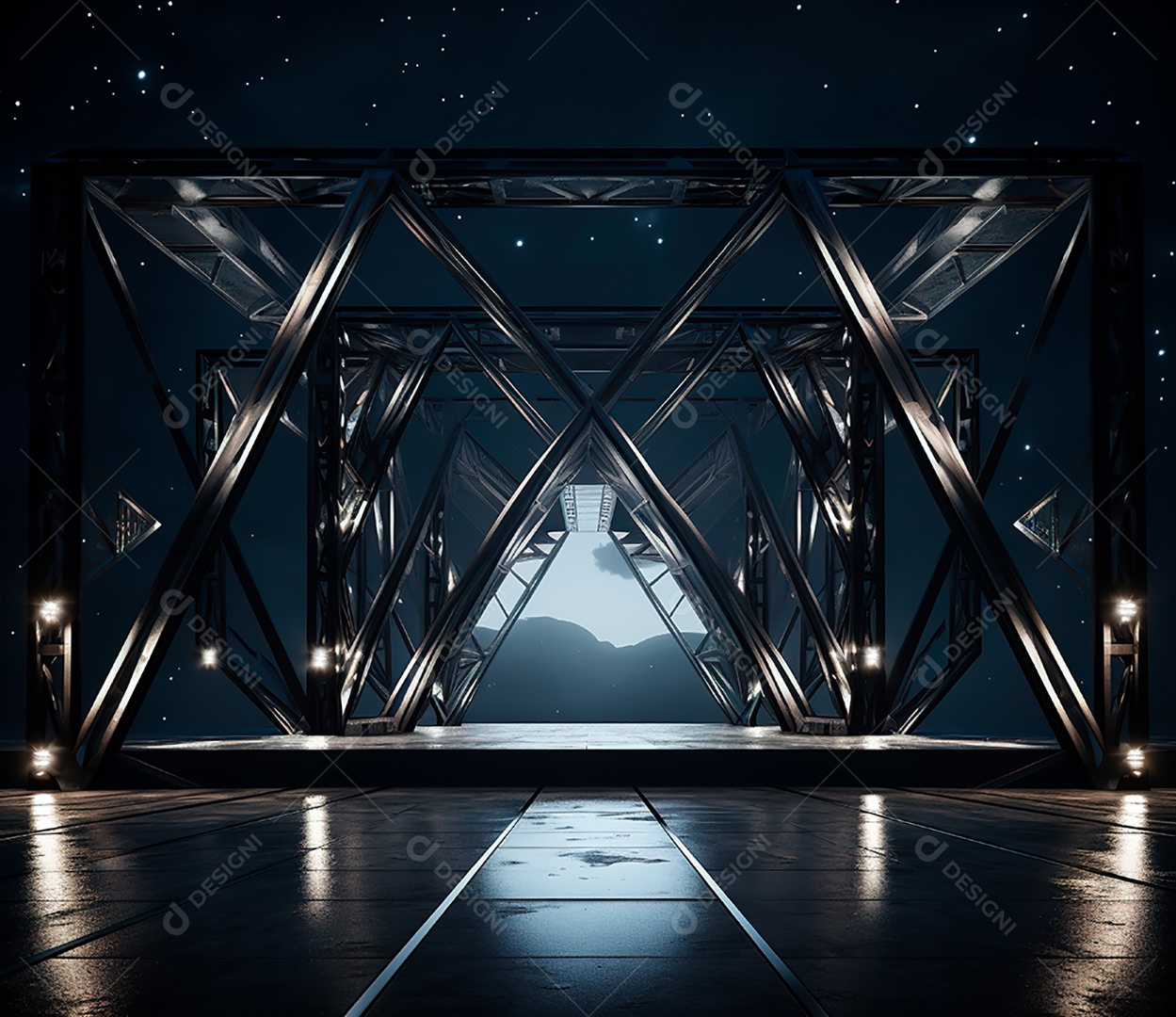 Estrutura de ferro, estilo de palco de metal