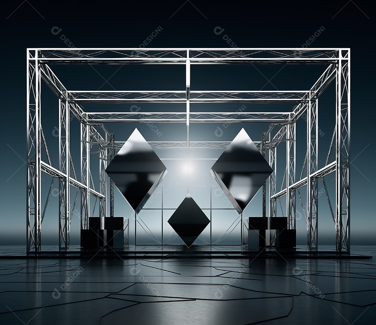 Estrutura de ferro, estilo de palco de metal