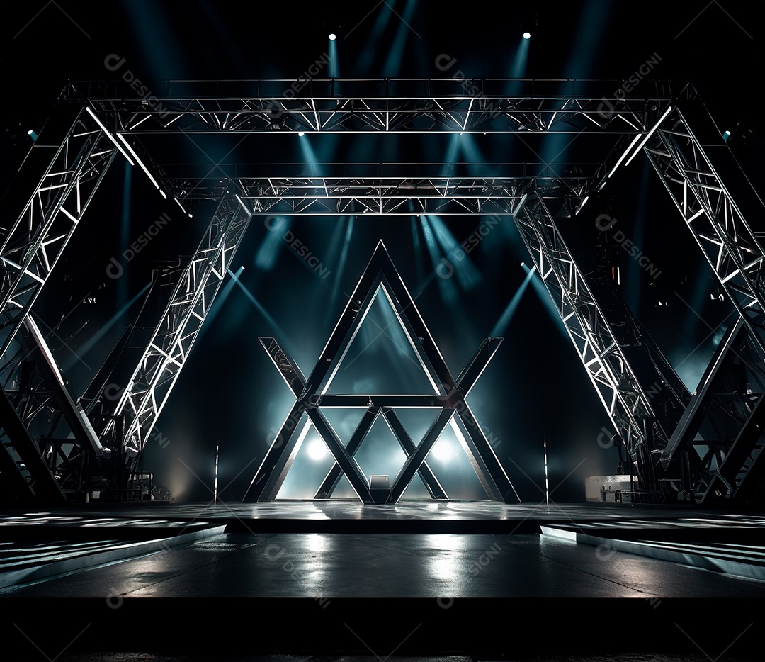 Fotografia de estrutura de ferro, estilo de palco de metal