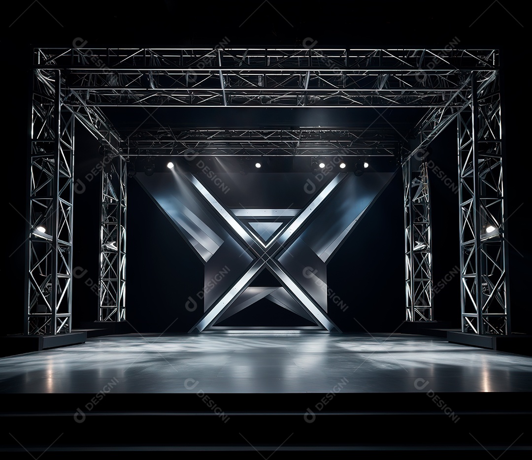 Fotografia de estrutura de ferro, estilo de palco de metal