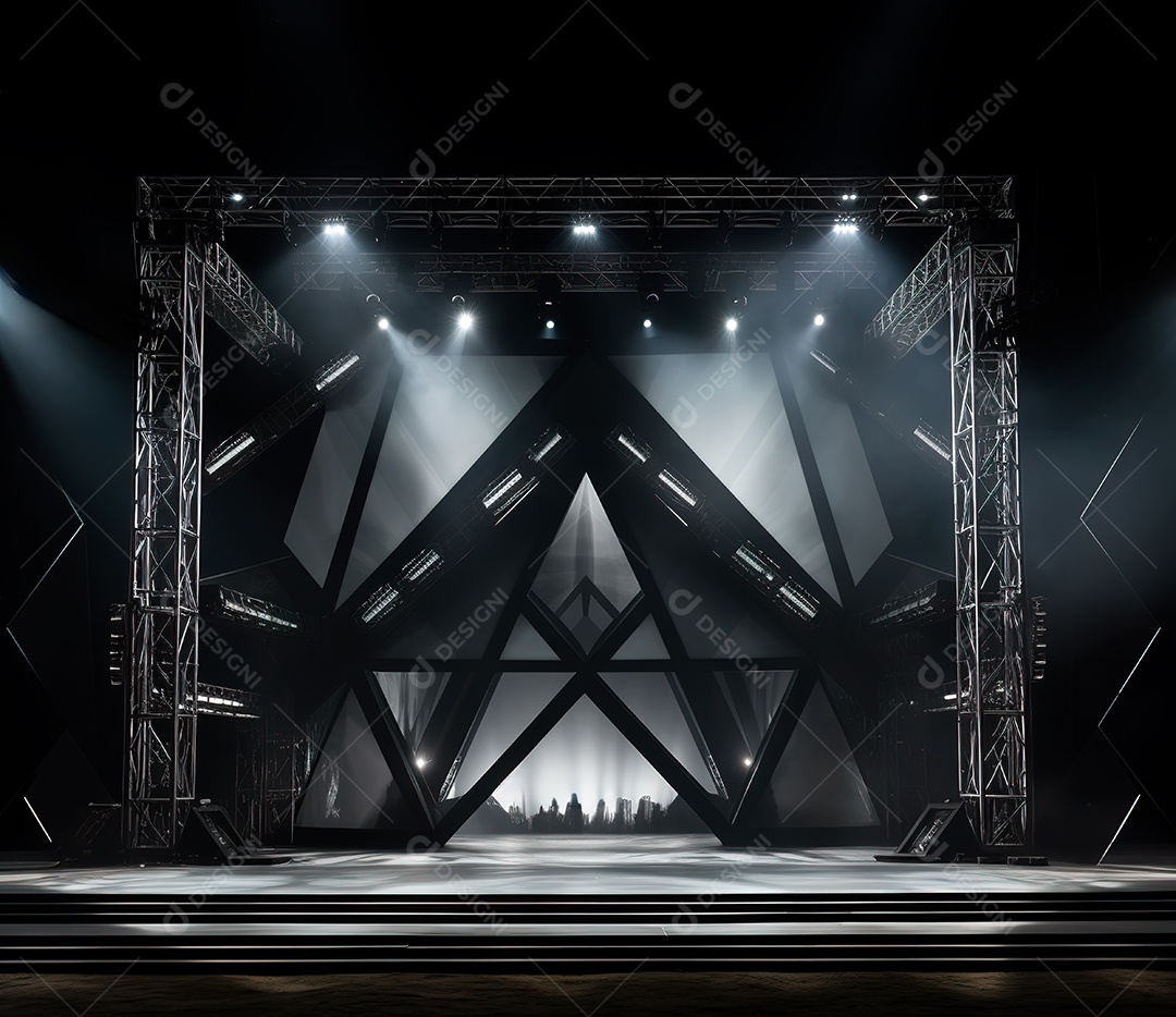 Fotografia de estrutura de ferro, estilo de palco de metal