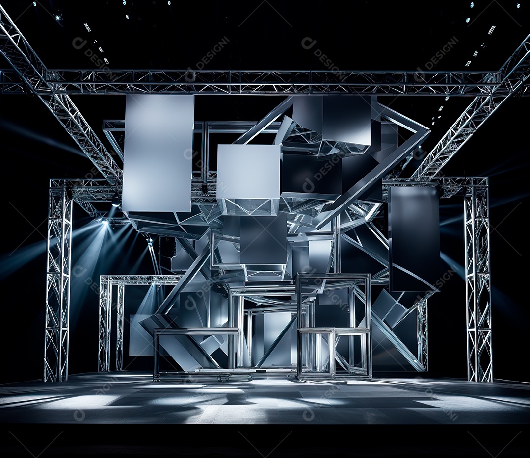 Fotografia de estrutura de ferro, estilo de palco de metal