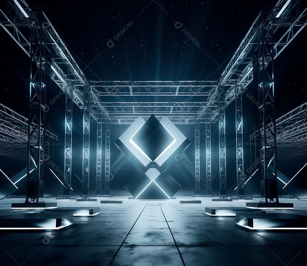 fotografia de estrutura de ferro, estilo de palco de metal55