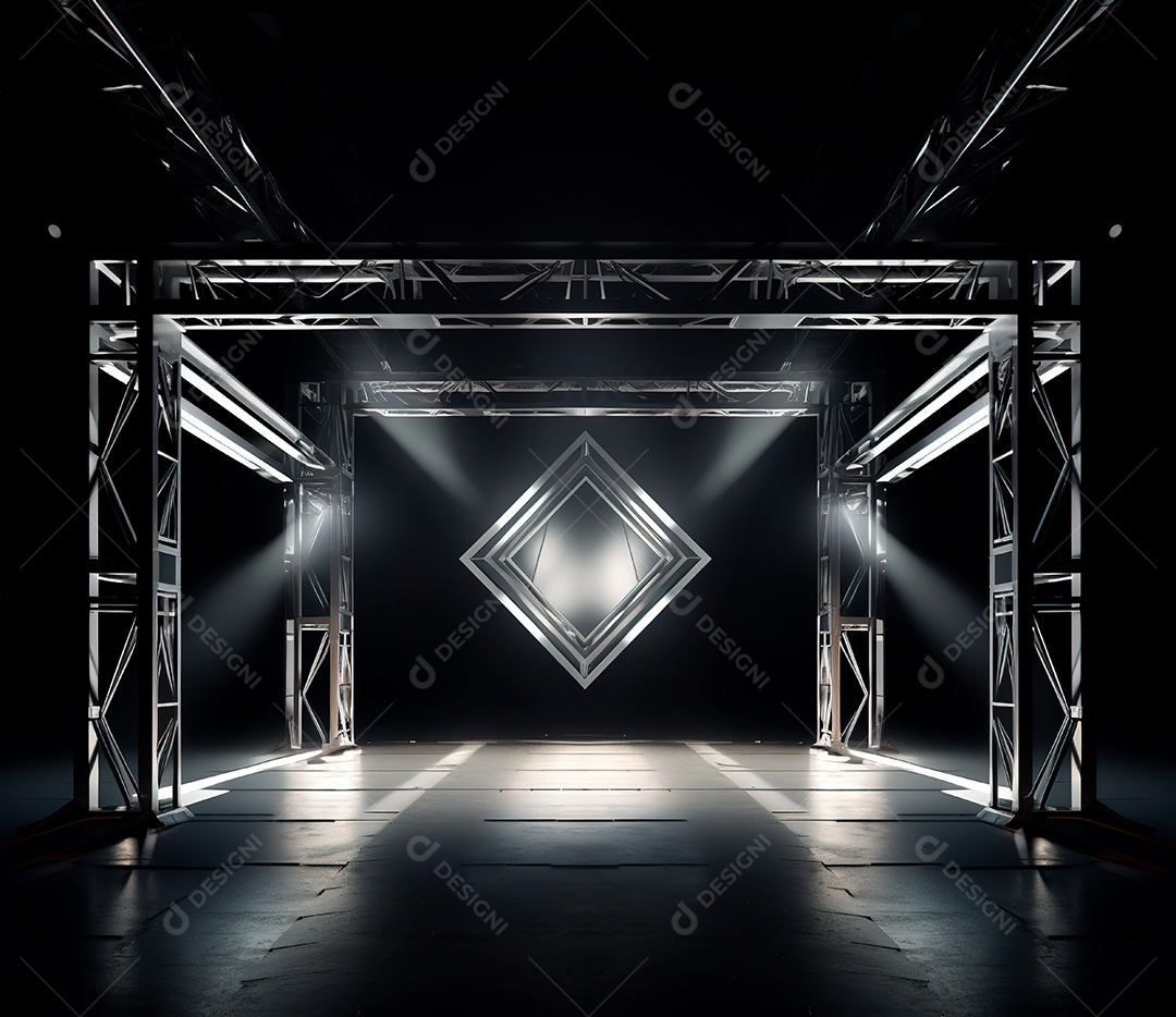 Fotografia de estrutura de ferro, estilo de palco de metal