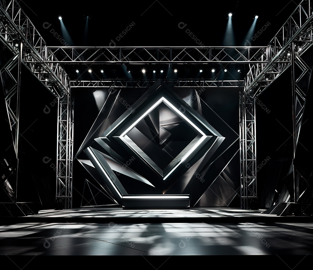 Fotografia de estrutura de ferro, estilo de palco de metal