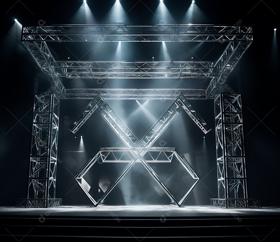 Fotografia de estrutura de ferro, estilo de palco de metal