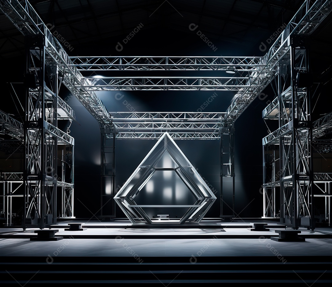 Fotografia de estrutura de ferro, estilo de palco de metal