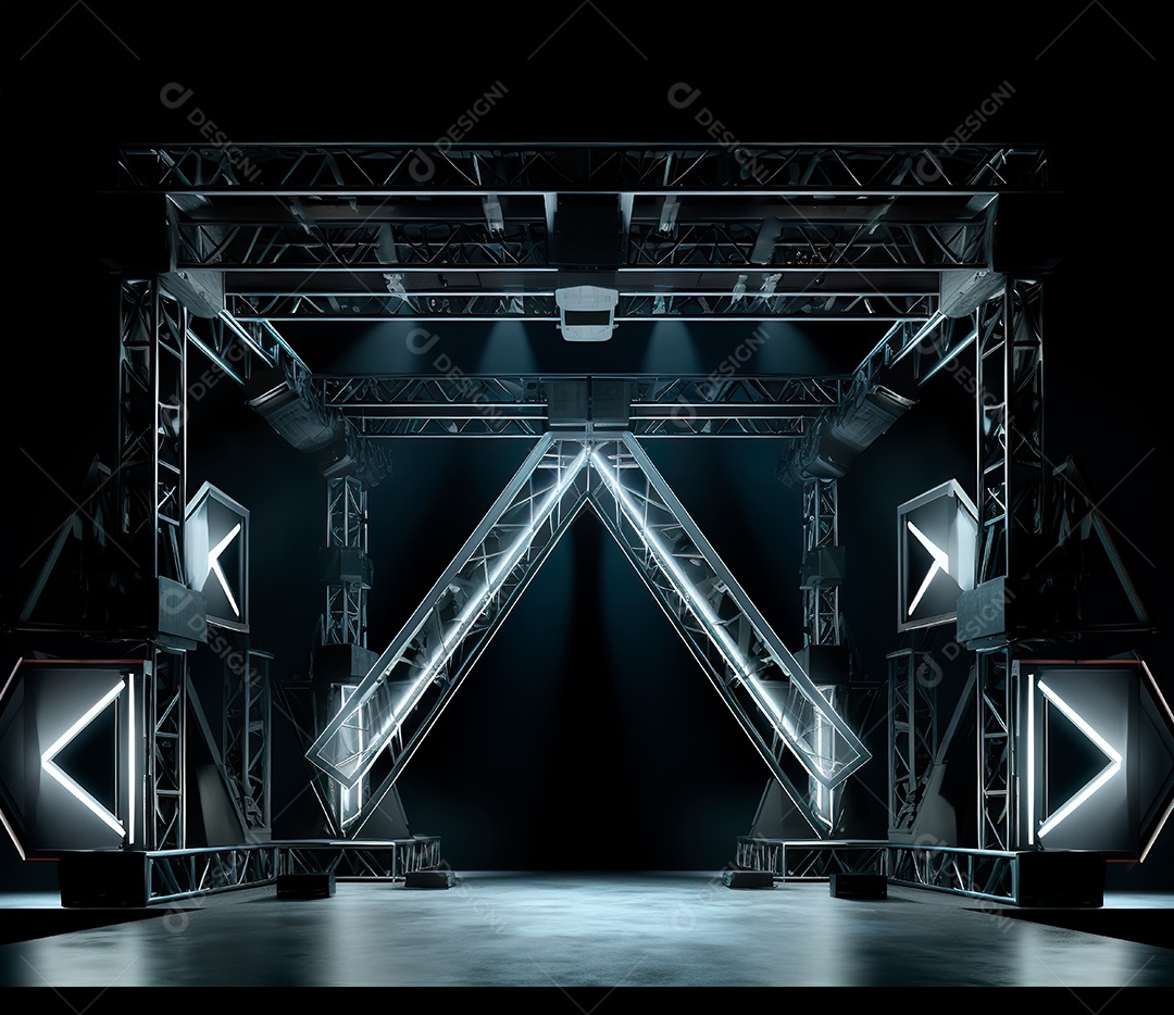 Fotografia de estrutura de ferro, estilo de palco de metal