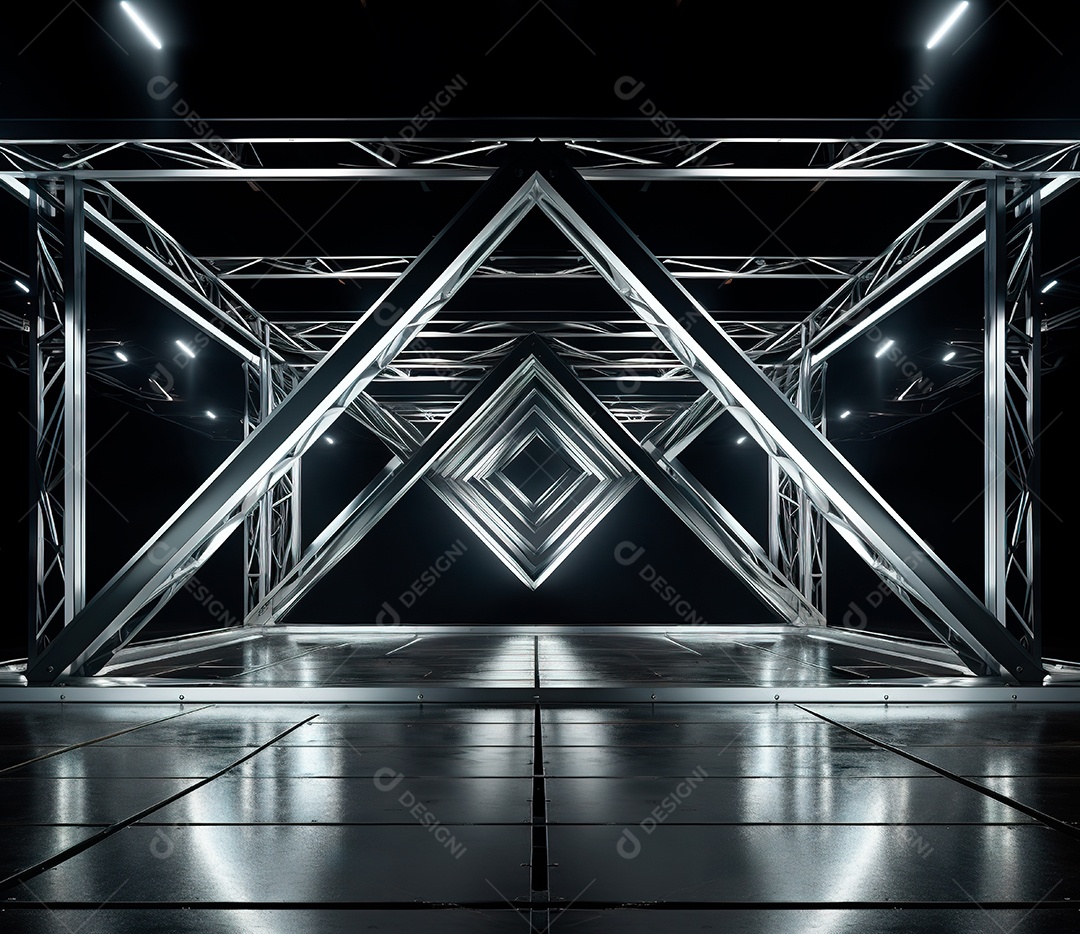 Fotografia de estrutura de ferro, estilo de palco de metal