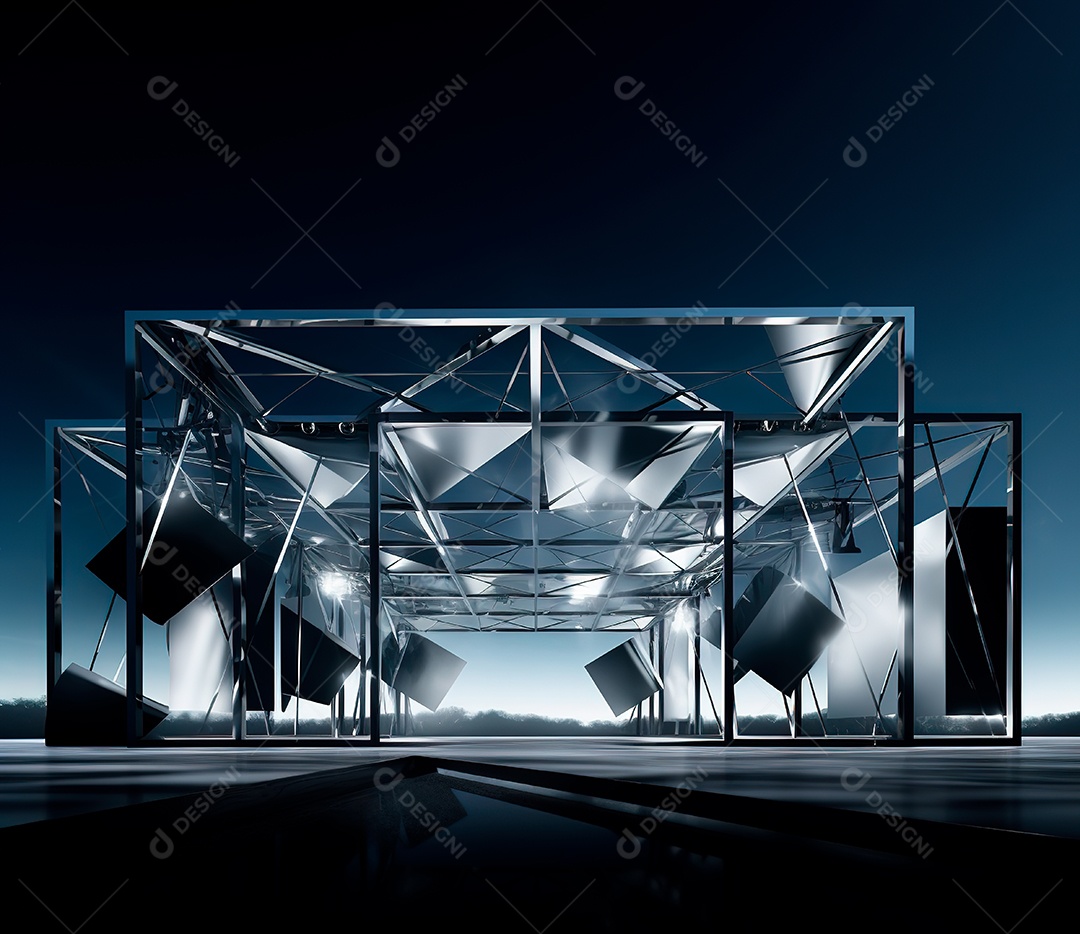 Fotografia de estrutura de ferro, estilo de palco de metal