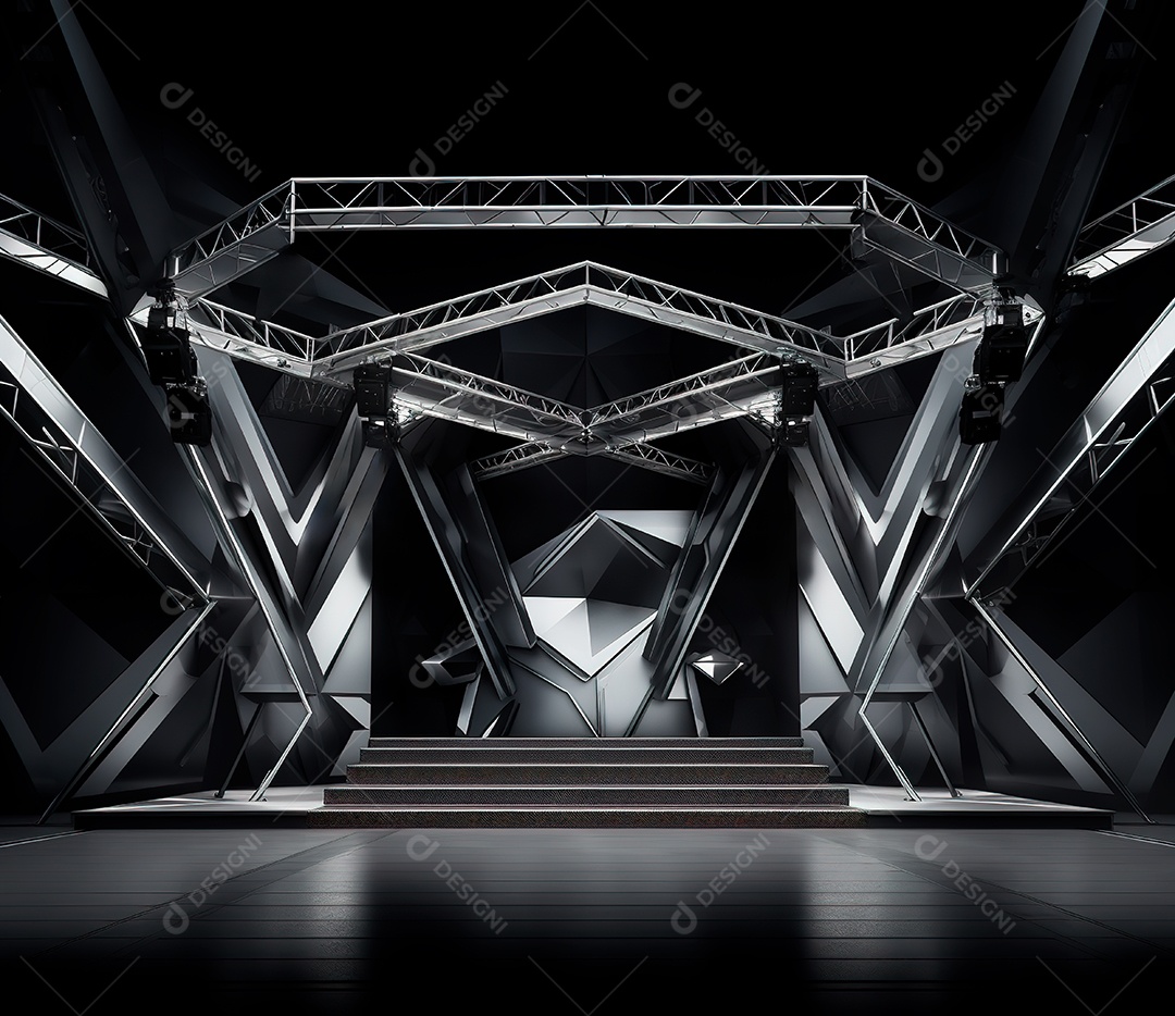 Fotografia de estrutura de ferro, estilo de palco de metal