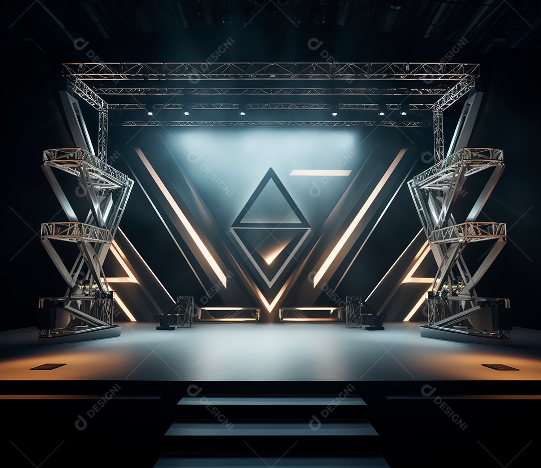 Fotografia de estrutura de ferro, estilo de palco de metal