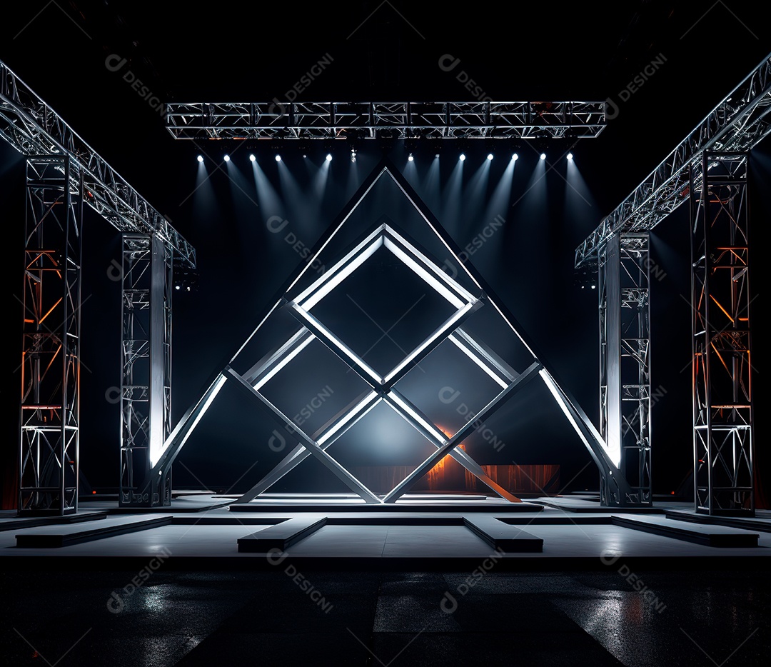 Fotografia de estrutura de ferro, estilo de palco de metal