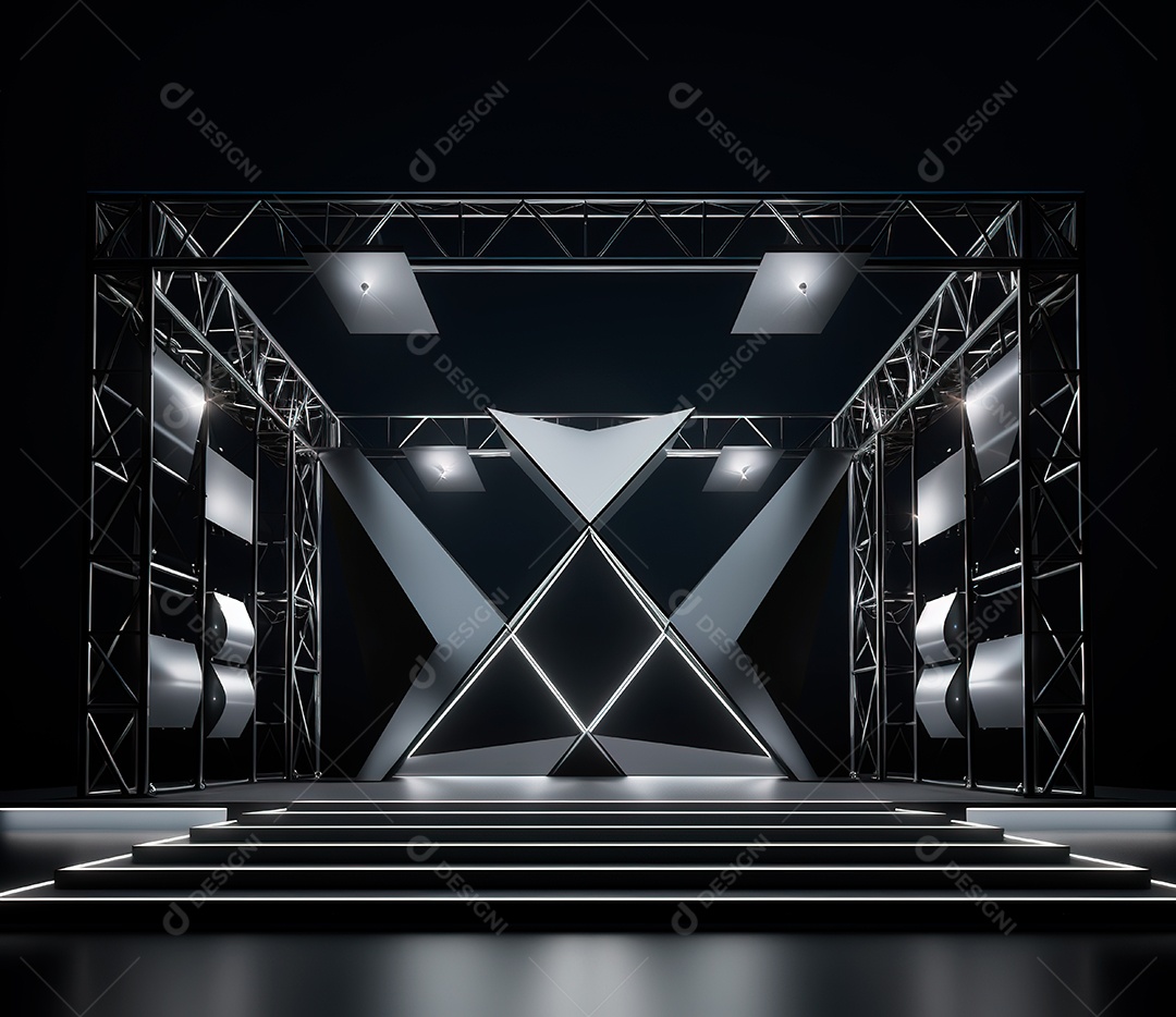 Fotografia de estrutura de ferro, estilo de palco de metal