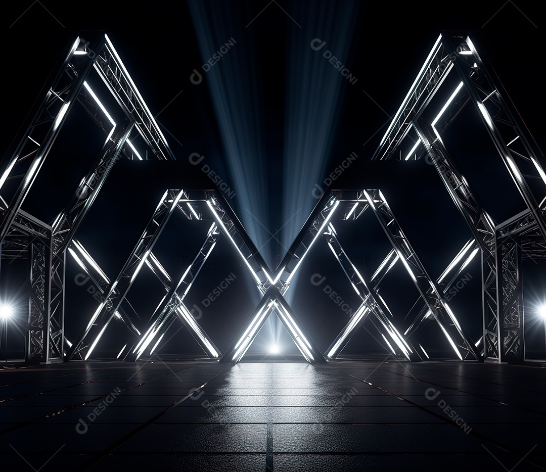 Fotografia de estrutura de ferro, estilo de palco de metal