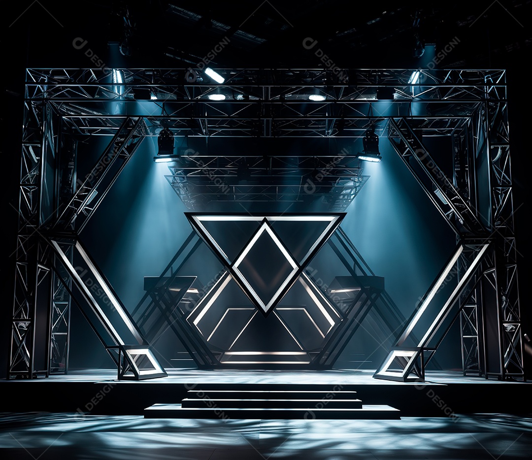 Fotografia de estrutura de ferro, estilo de palco de metal